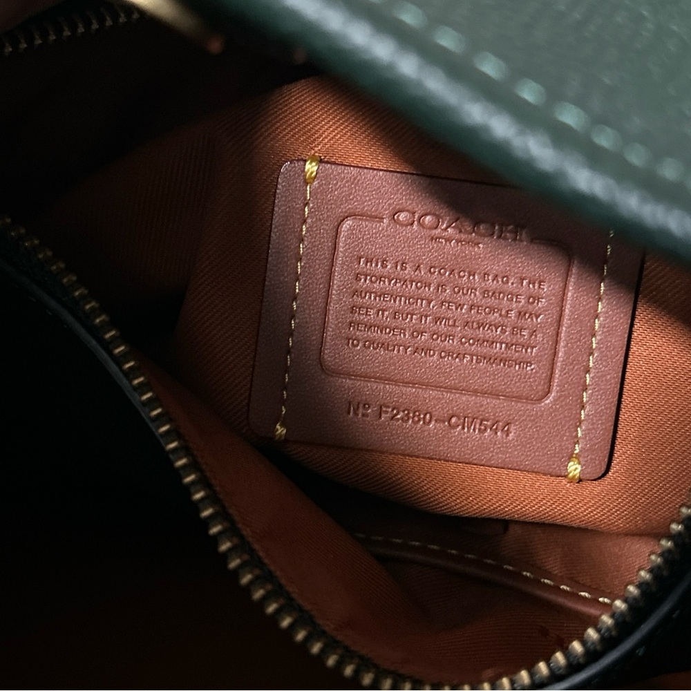 Coach Lana in Amazon Green Leather Shoulder Bag - Picture 8 of 12